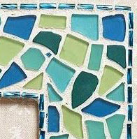 Glass mosaic picture frame